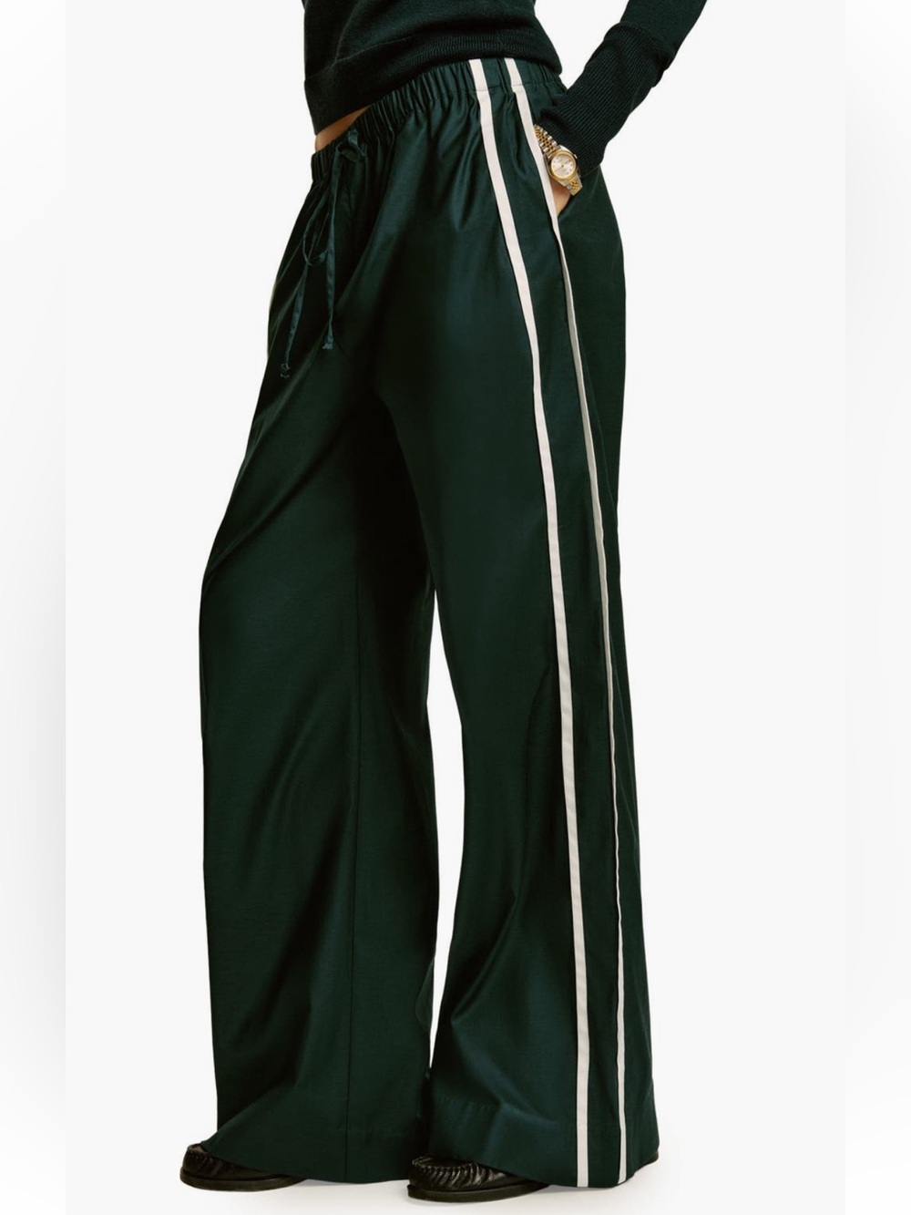 Reformation Julian Stripe Wide Leg Pants in Smal